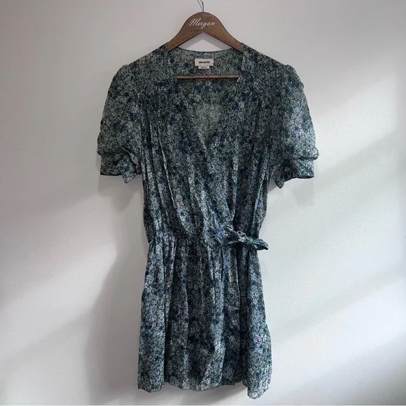Zadig& Voltaire Betty Mousseline Liberty Garden Floral Wrap Dress, Mini, S - Picture 15 of 15